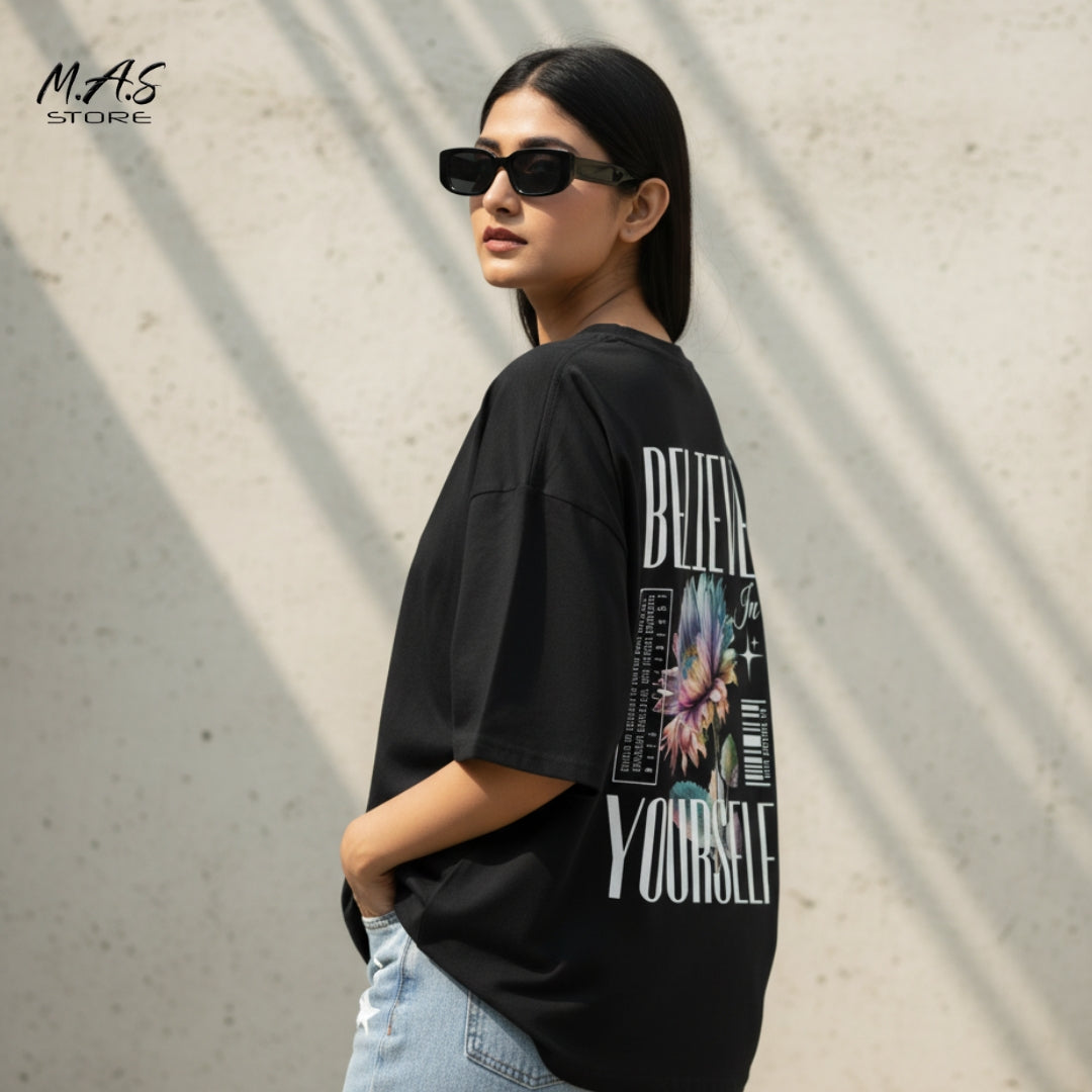 M.A.S. Aura BELIEVE IN YOURSELF Floral Positive statement,self-belief.