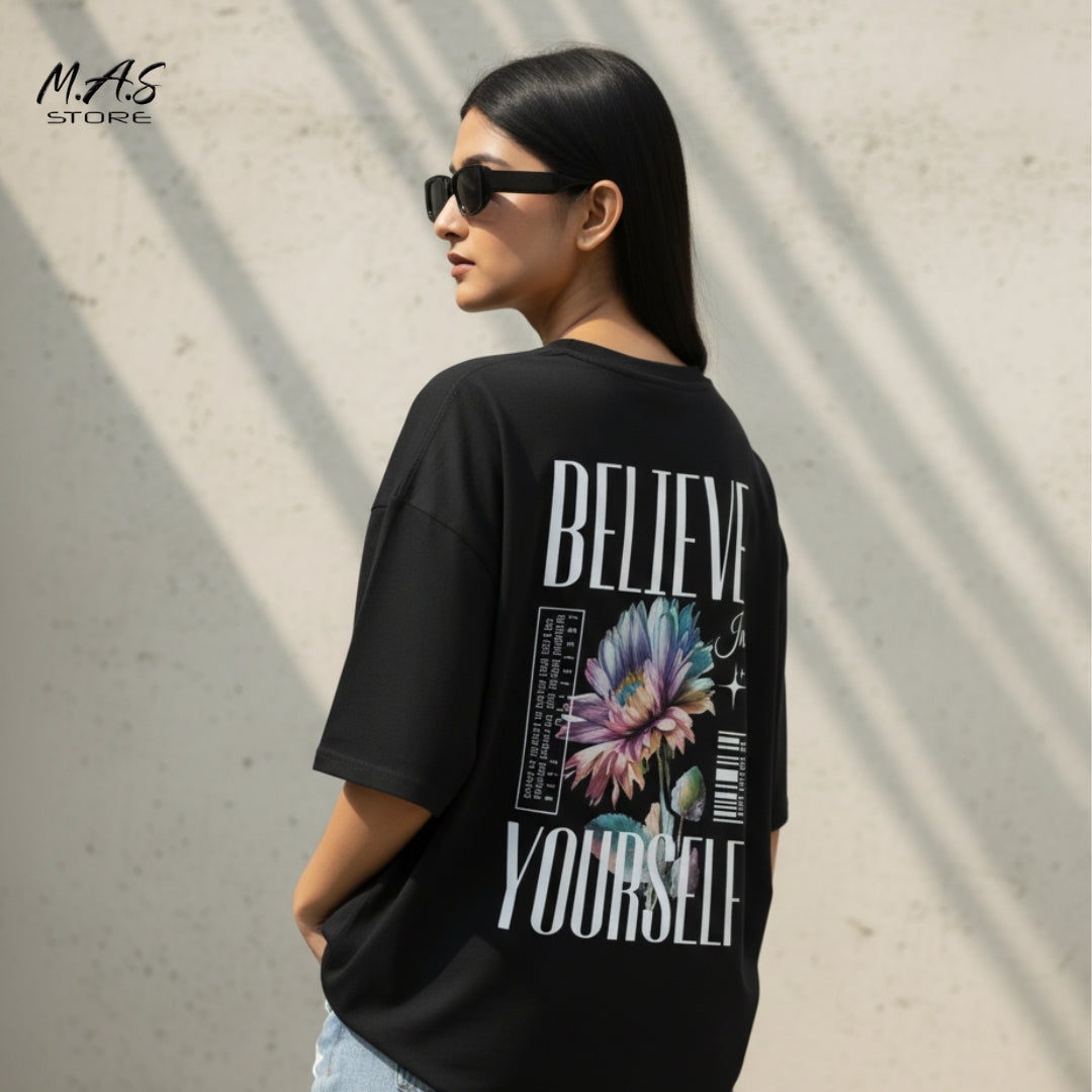 M.A.S. Aura BELIEVE IN YOURSELF Floral Positive statement,self-belief.