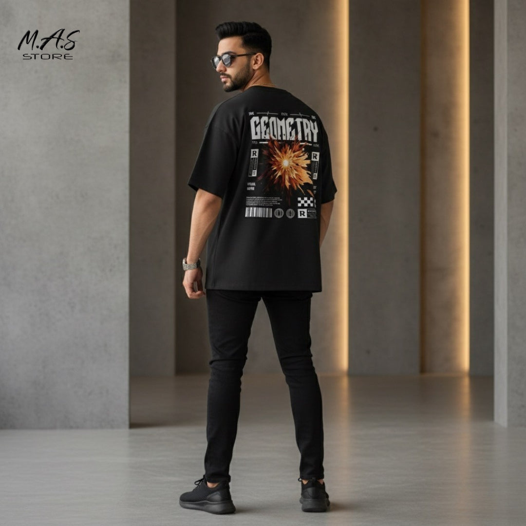 M.A.S. Impact Geometry Drop Shoulder Tee Explosive Abstract
