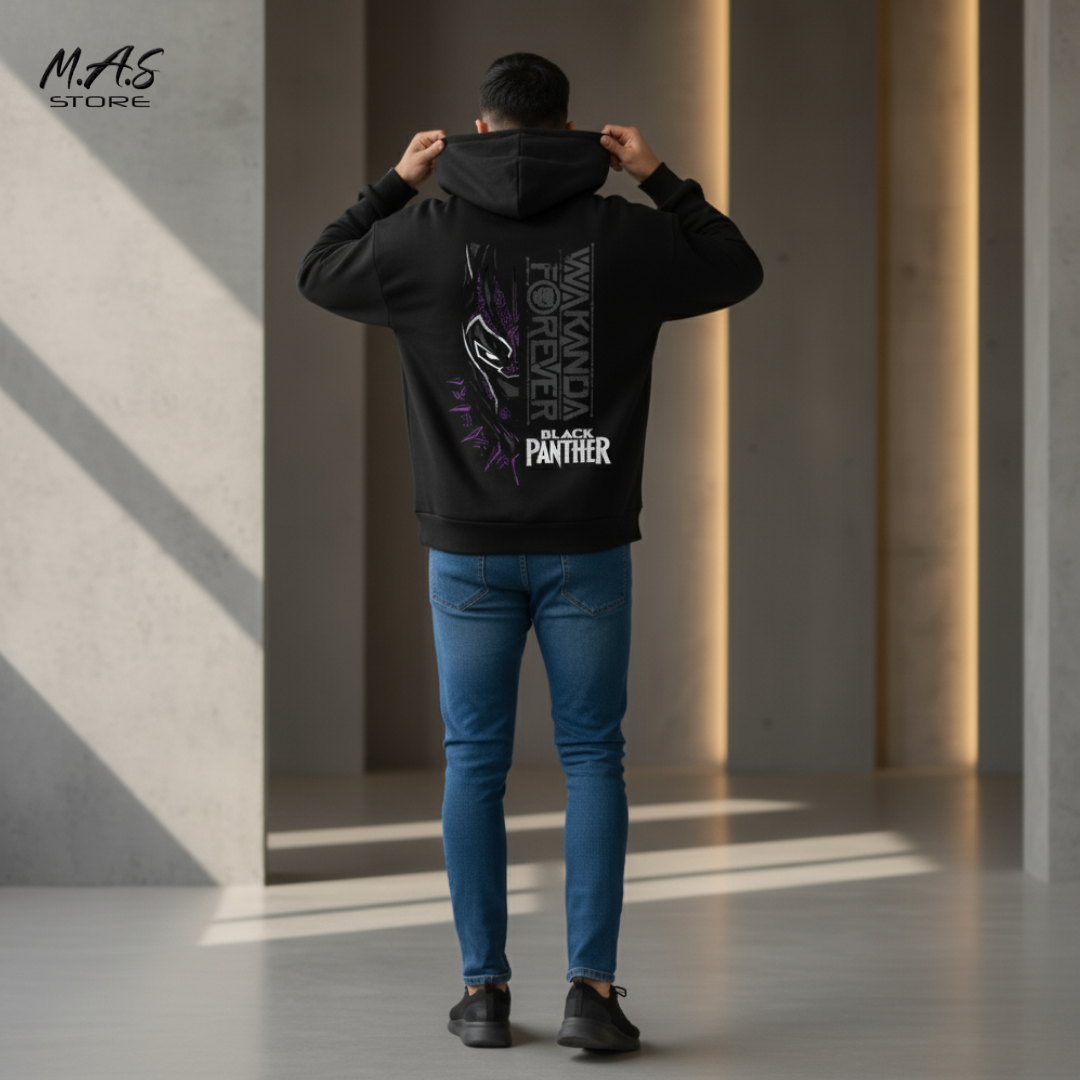 M.A.S Black Panther Wakanda Forever Hoodie – Premium Streetwear Edition