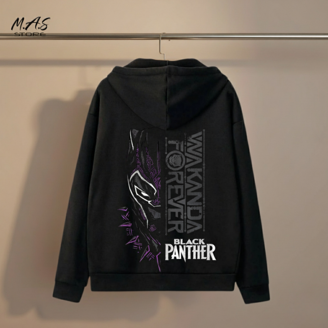 M.A.S Black Panther Wakanda Forever Hoodie – Premium Streetwear Edition